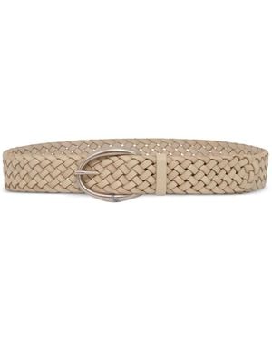 Orciani Braided Leather Belt - White