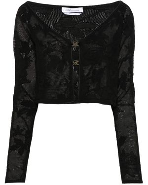 Blumarine CARDIGAN CON MONOGRAM B - Nero
