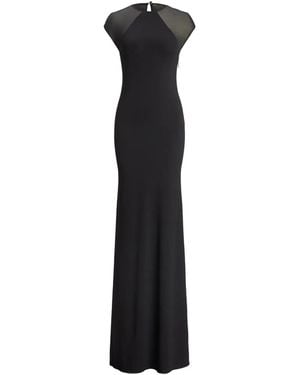 Ralph Lauren Sheer Detailing Maxi-Dress - Black