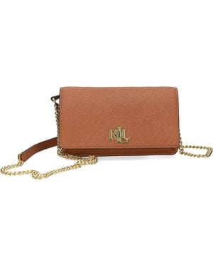 Ralph Lauren Logo-Plaque Cross Body Bag - Brown