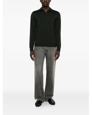 FILIPPO DE LAURENTIIS Polo-Collar Jumper - Black