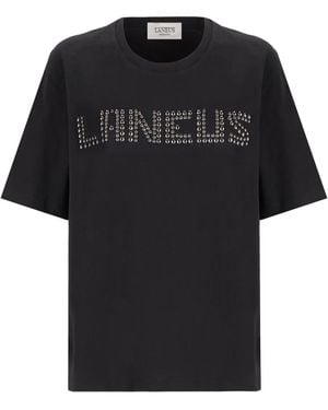 Laneus Studded Jersey T-Shirt - Black