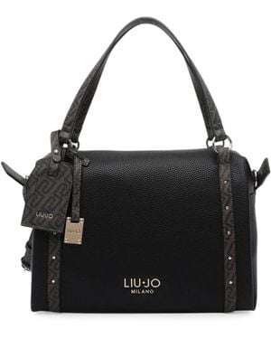 Liu Jo Logo-Plaque Tote Bag - Black