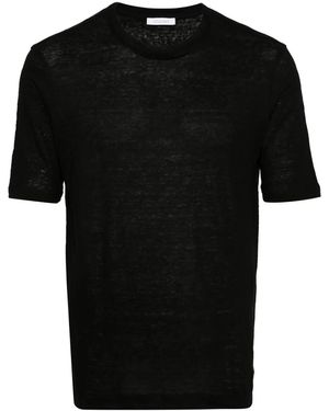 Cruciani リネン Tシャツ - ブラック