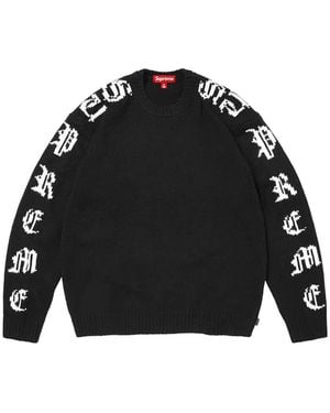 Supreme Old English Pullover Mit Logo-Detail - Schwarz