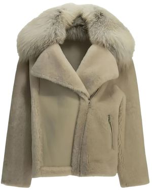 Blancha Fur-Collar Jacket - Green