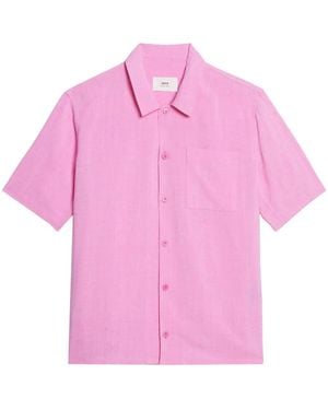 Ami Paris Short-Sleeve Shirt - Pink