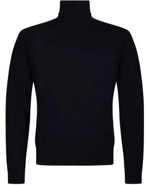 Ballantyne Turtleneck Wool Sweater - Blue