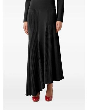 GAUGE81 Adra Asymmetric Pleated Maxi Skirt - Black