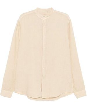 Costumein Band-Collar Long-Sleeve Shirt - Natural