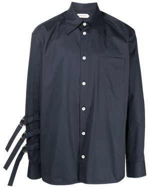 NAMACHEKO Buckle-Sleeve Detail Shirt - Blue