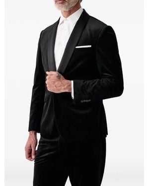 Lindbergh Costume Tuxedo En Velours À Col Châle - Black