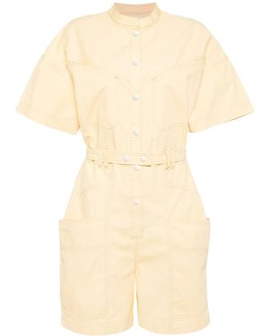 Isabel Marant Kiara Cotton Playsuit - Natural