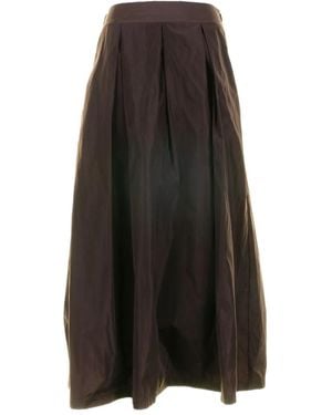 Vicario Cinque Pleated Midi Skirt - Black