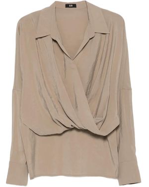 ELEH Blusa con efecto cruzado - Neutro
