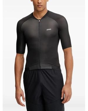 Poc Zip-Neck Short-Sleeved Cycling Top - Black