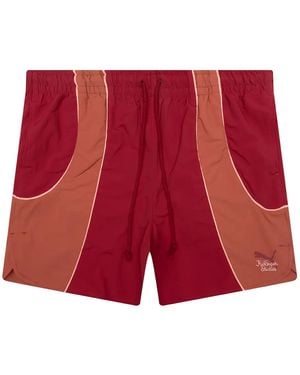 PUMA X Kidsuper Panelled Drawstring Shorts - Red