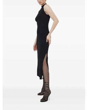 IVY & OAK Klaudia Ribbed Split Midi Dress - White