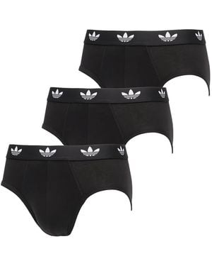 adidas Logo-Waistband Briefs (Pack Of Three) - Black