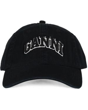 Ganni Canvas Cap - Black