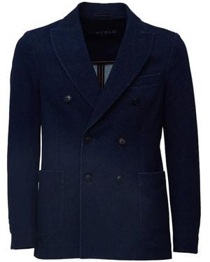 Circolo 1901 Double-Breasted Peak-Lapel Blazer - Blue