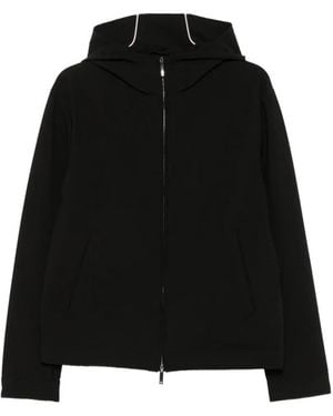 Emporio Armani Hooded Zipped Jacket - Black