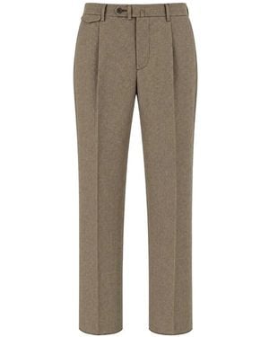 Tagliatore Pantalones Con Motivo Pied De Poule - Gris