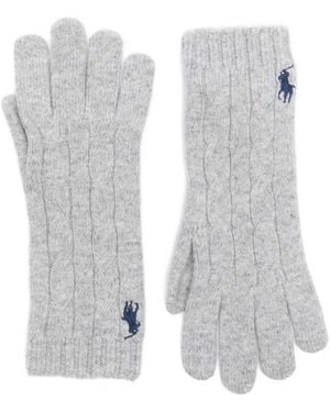 Polo Ralph Lauren Guanti Con Ricamo - Bianco