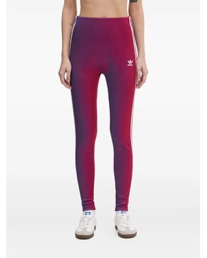 adidas Logo-Print Leggings - Pink