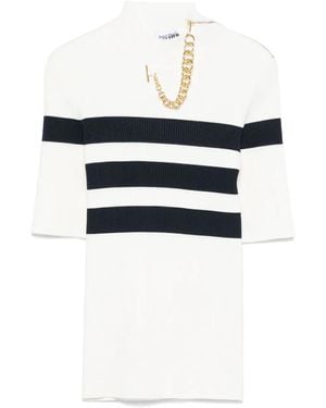 Jean Paul Gaultier Fine-Ribbed T-Shirt - White