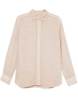120% Lino ボタン リネンシャツ - ナチュラル