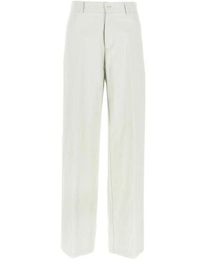 Nude Trainingsbroek Met Leren Effect - Wit