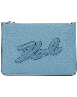 KARL LAGERFELD Portefeuille À Fermeture Zippée - Blue