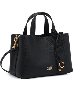 Bimba Y Lola Medium Chihuahua Tote Bag Leather - Black