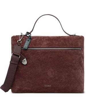 Coccinelle Beat Generation Large Suede Shoulder Bag - Purple