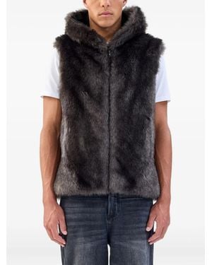 Unreal Fur Faux-Fur Hooded Jacket - Black