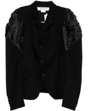 Comme des Garçons Blazer Mit Rüschenärmeln - Schwarz
