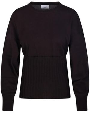 Nude Ribbed-Panel Sweater - Blue