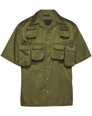 Prada Camisa Re-Nylon de manga corta - Verde