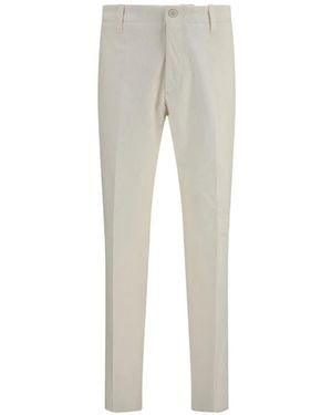 Lardini Ribbed Straight-Leg Trousers - Grey