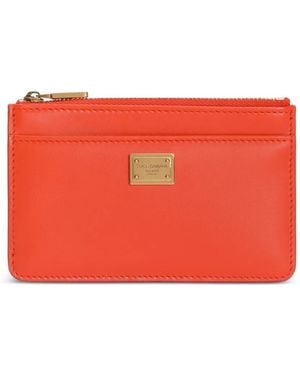 Dolce & Gabbana Calfskin Card Holder - Red