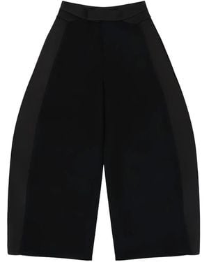 Entire studios Ental Satin-Panel Wide-Leg Pants - Black