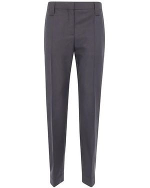 Versace Pantalon Met Riemlussen - Blauw