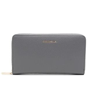 Coccinelle Pebbled Leather Wallet - Gray