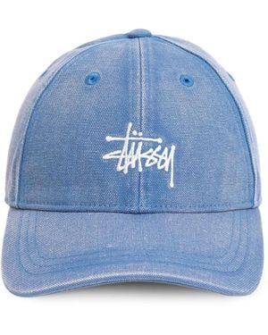 Stussy Logo Baseball Cap - Blue