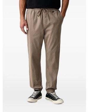 Hurley Drawstring Elasticated-Cuff Pants - Natural