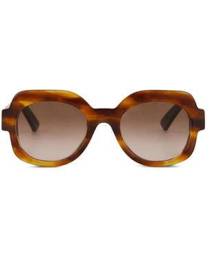 Emmanuelle Khanh Lunettes De Soleil À Monture Carrée - Marron