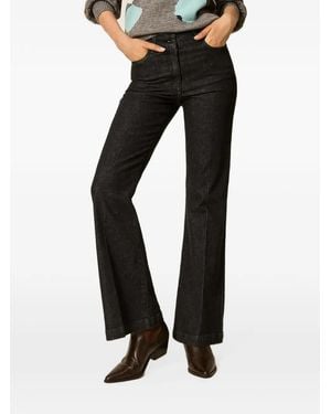 Twinset Vaqueros Acampanados Con Cinco Bolsillos - Negro