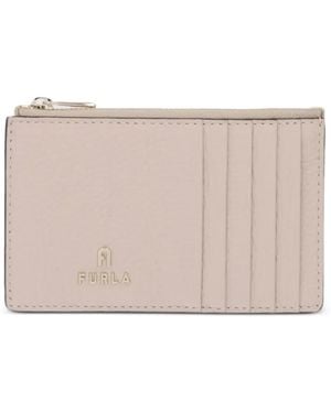 Furla Logo-Plaque Cardholder - Natural