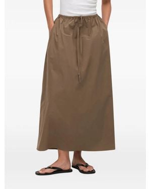 Matteau Drawstring-Waist Maxi Skirt - Natural